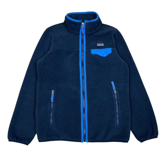 Patagonia Girls Lightweight Synchilla Snap T Full Zip Jacket Youth L Granola - Picture 1 of 9
